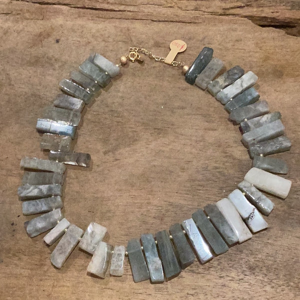Aquamarine stone necklace